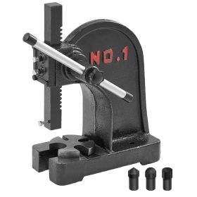 VEVOR Arbor Press, 1 Ton Manual Arbor Press, 5.9" Maximum Height, Cast Iron Heavy-duty Manual Desktop Arbor Press, Precision Hand Press for Stamp